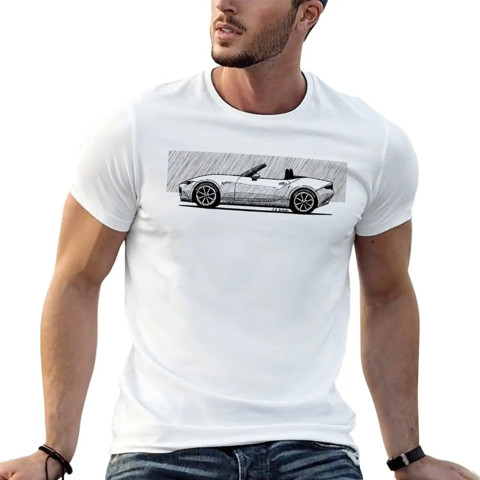 

t shirts pack t ND drawing roadster of shirt percent 100 cotton for man T-Shirt Japanese cotton man car for Pen