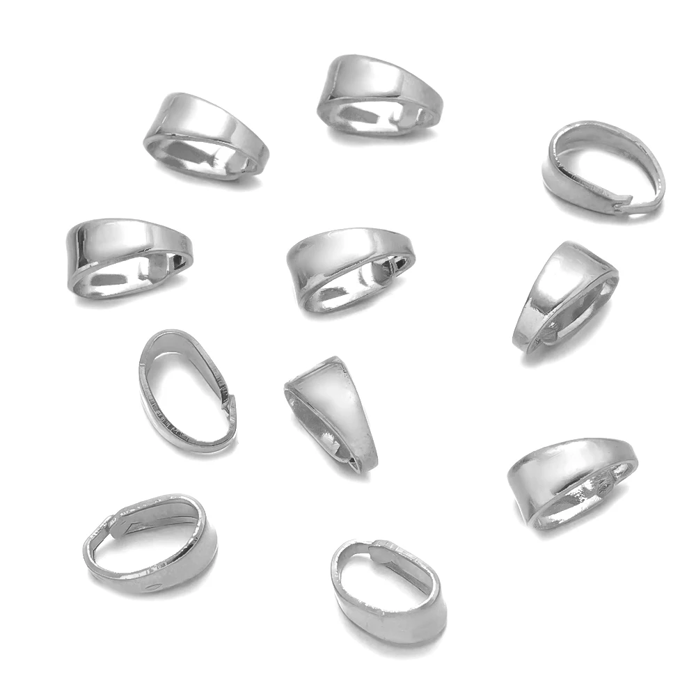 50pcs 18K Gold Plated Pendant Clips Pinch Bail Clasp Hook Connector for Necklaces Bracelets Jewelry Making Supplies Accessories image 5