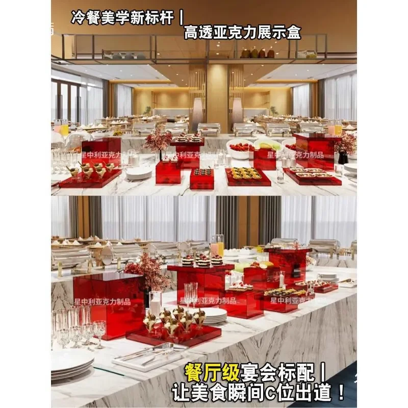 for Acrylic Cake Display Stand Dessert Table High End Food Buffet Counter Cold Drink Tea Break Party Wedding Decoration Rack