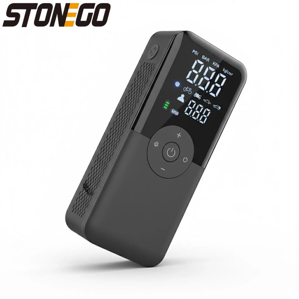 

Перезаряжаемый цифровой воздушный насос для автомобиля, мотоцикла, велосипеда, мячей, портативный беспроводной компрессор