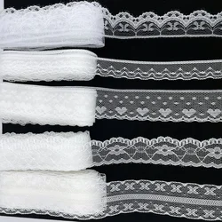 5 Meters White Lace Fabric Assorted Pattern Trims For DIY Clothing Material Christmas Wedding Decorations Sewing Accessories