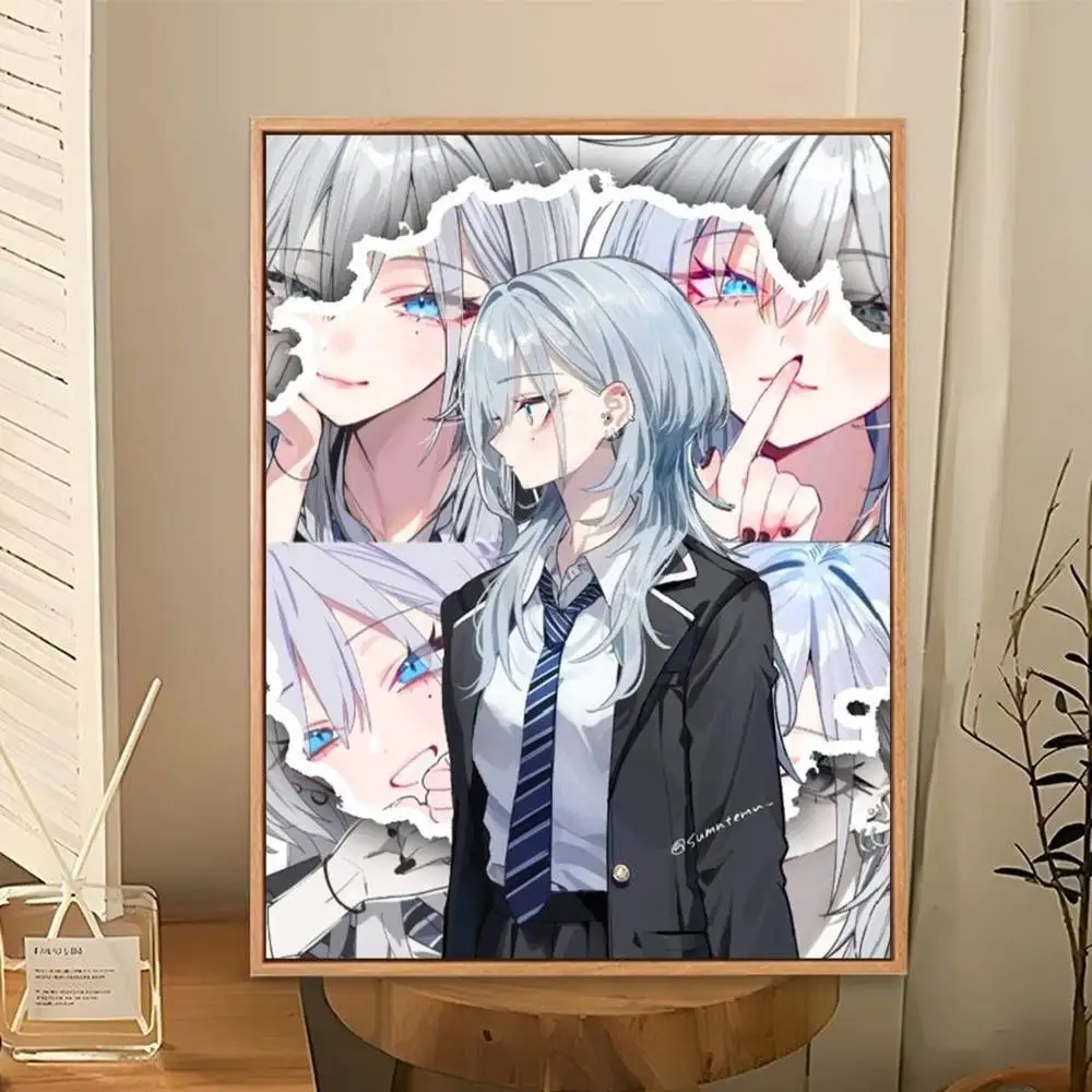 Haimiya Senpai Wa Kowakute Kawaii  Poster Perfect Space Sticker Self Adhesive for Office Home Theater Wall Art Decor Fancy Gift