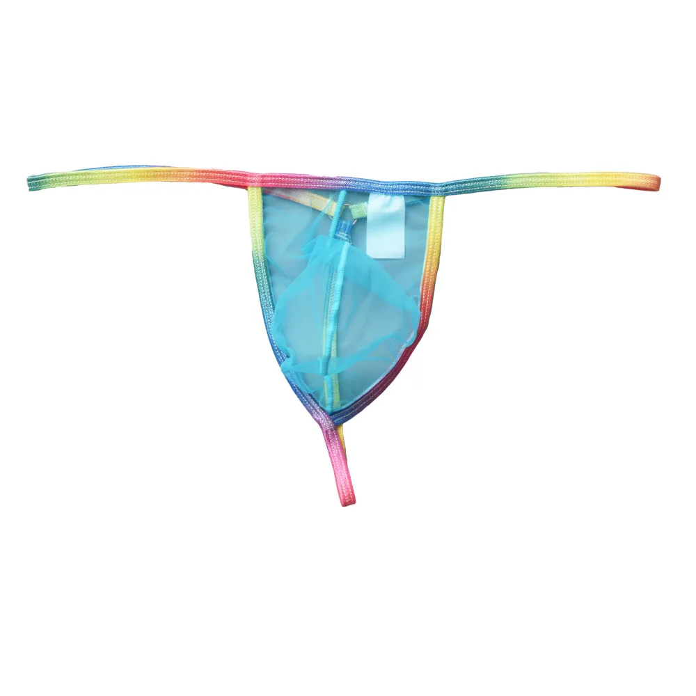 6 قطعة مثير رجل رقيقة جدا بقماش شفاف بيكيني صغير سيور منخفضة الخصر g-سلسلة Tangas لينة رجل سراويل T-الظهر حزام رياضي الملابس الداخلية