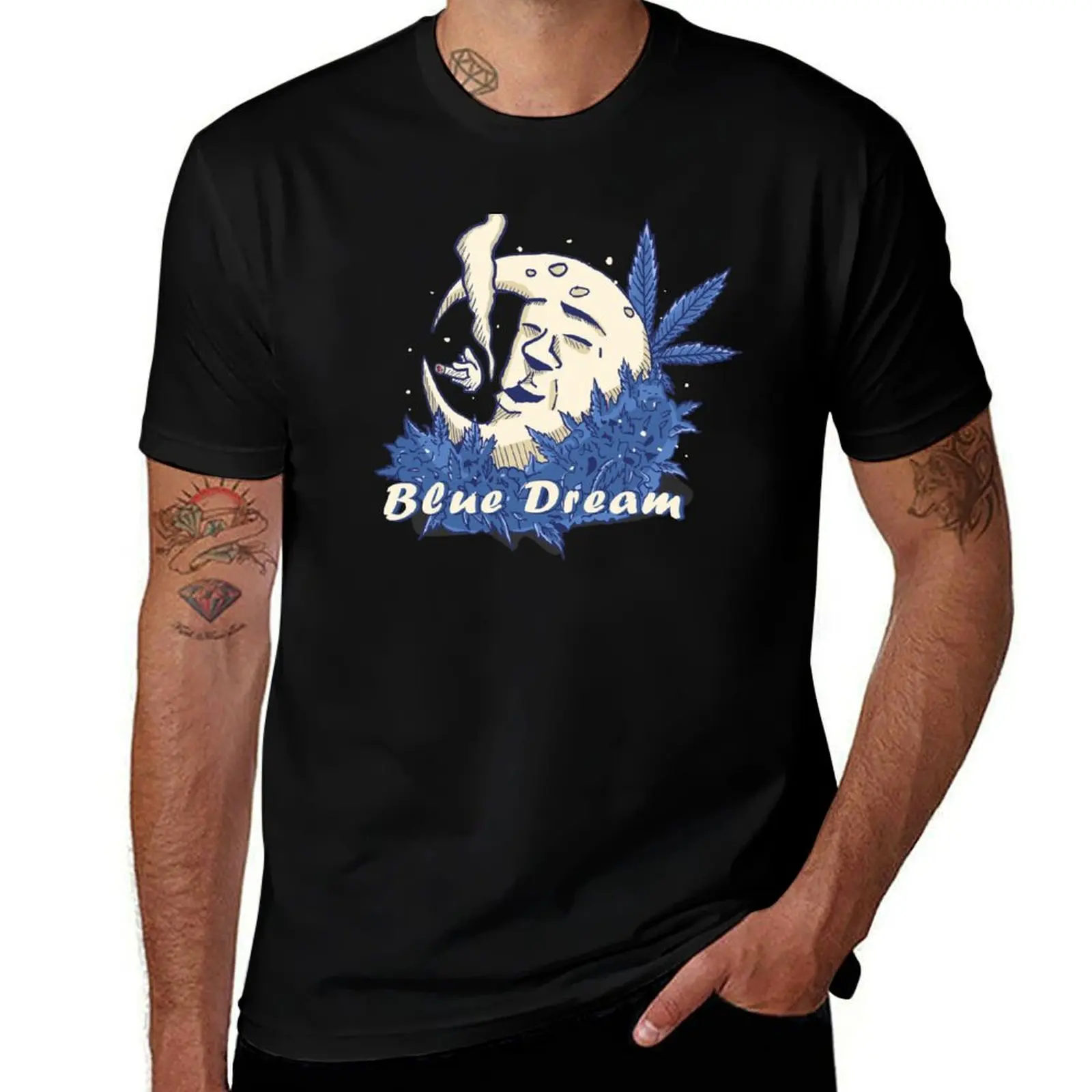 Blue Dream Weed Strain T-Shirt Plus Size Summer Casual T-Shirt