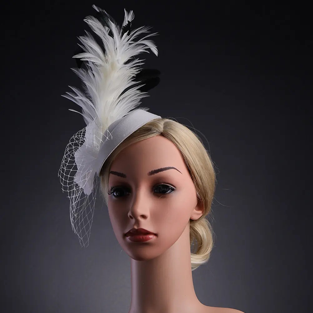 

Элегантный фасцинатор-шляпка для невесты, мини-шляпка для свадьбы, коктейльной вечеринки, чаепития, декоративное украшение для волос, модный сетчатый головной убор для женщин, 1 шт.