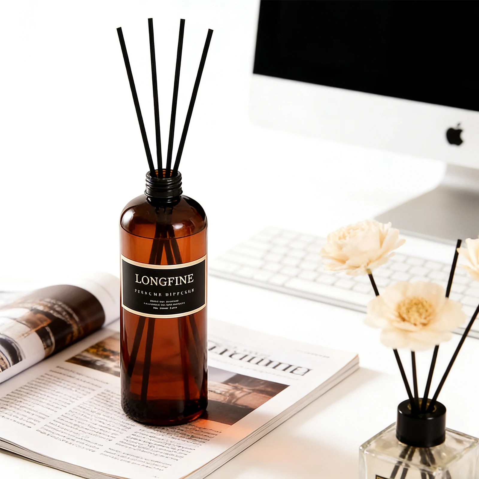 500ml 1000ml Large Capacity Essential Oil Refill Long Lasting Alcohol-Free Hotel Aroma Reed Diffuser Oil Air Freshener for Home