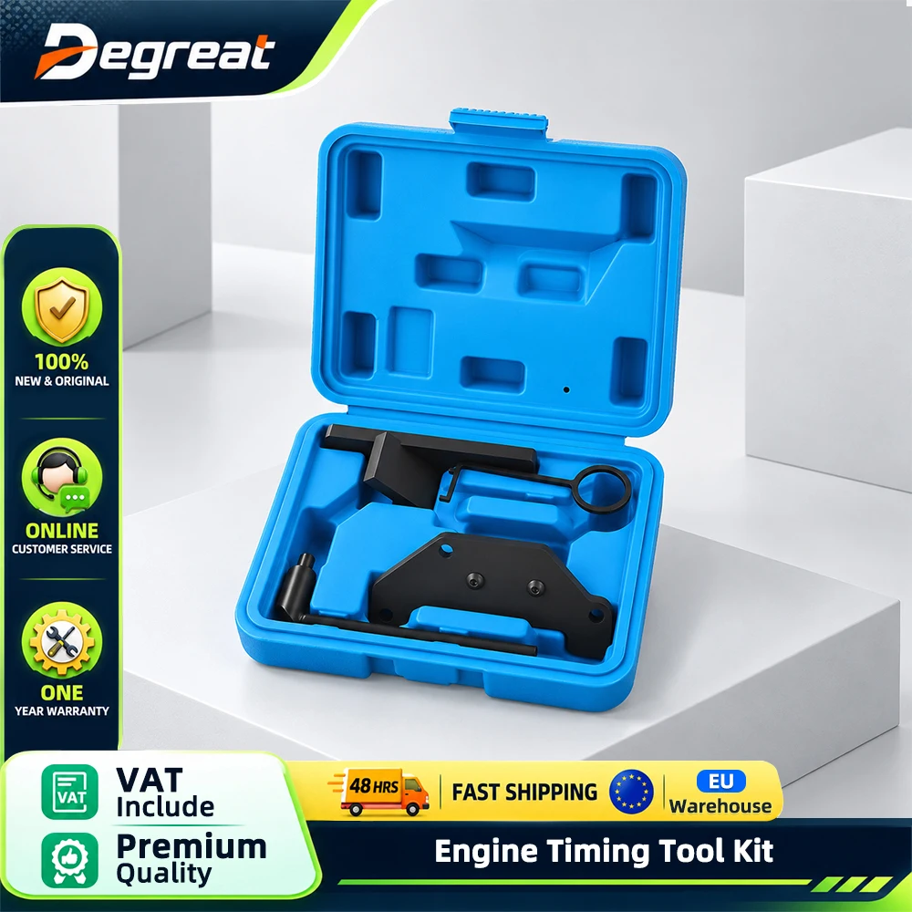 Kit d'outils de calage moteur Degreat, ensemble d'outils de blocage et d'alignement d'arbre à cames et de vilebrequin, outil manuel à courroie pour Peugeot Citroën essence 1.2 GDI, vérification, réglage et blocage de la courroie de distribution