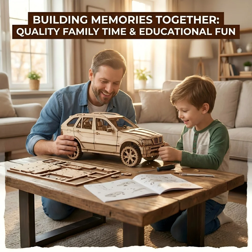 ปริศนา 3 มิติ สำหรับผู้ใหญ่ รถ SUV บล็อกตัวต่อจิ๋ว ของเล่นเสริมพัฒนาการ ตกแต่งบ้าน เกมไม้สำหรับเด็ก ของเล่นเซอร์ไพรส์สำหรับเด็ก