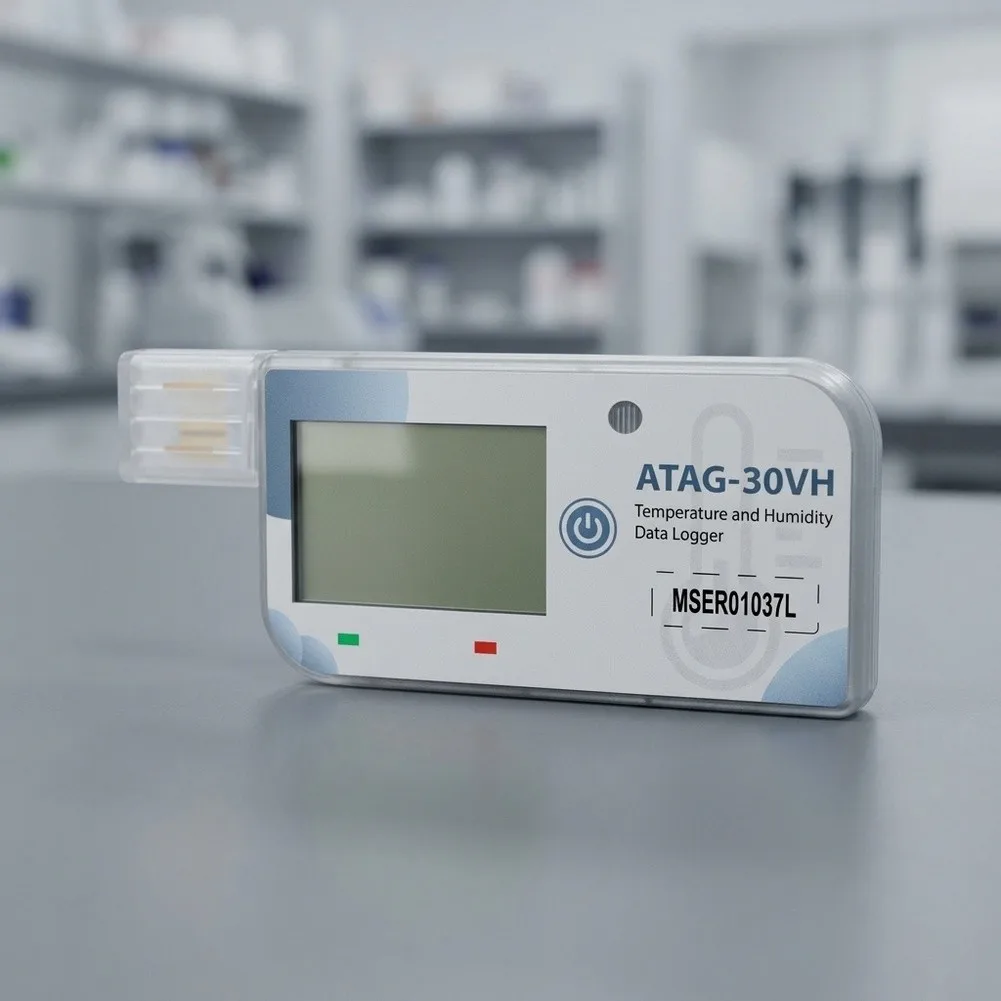 Temperature Humidity Data Logger USB PDF Report For ATAG-30V Cold Chain Warehouse Monitoring Tool -30C To 70C IP65