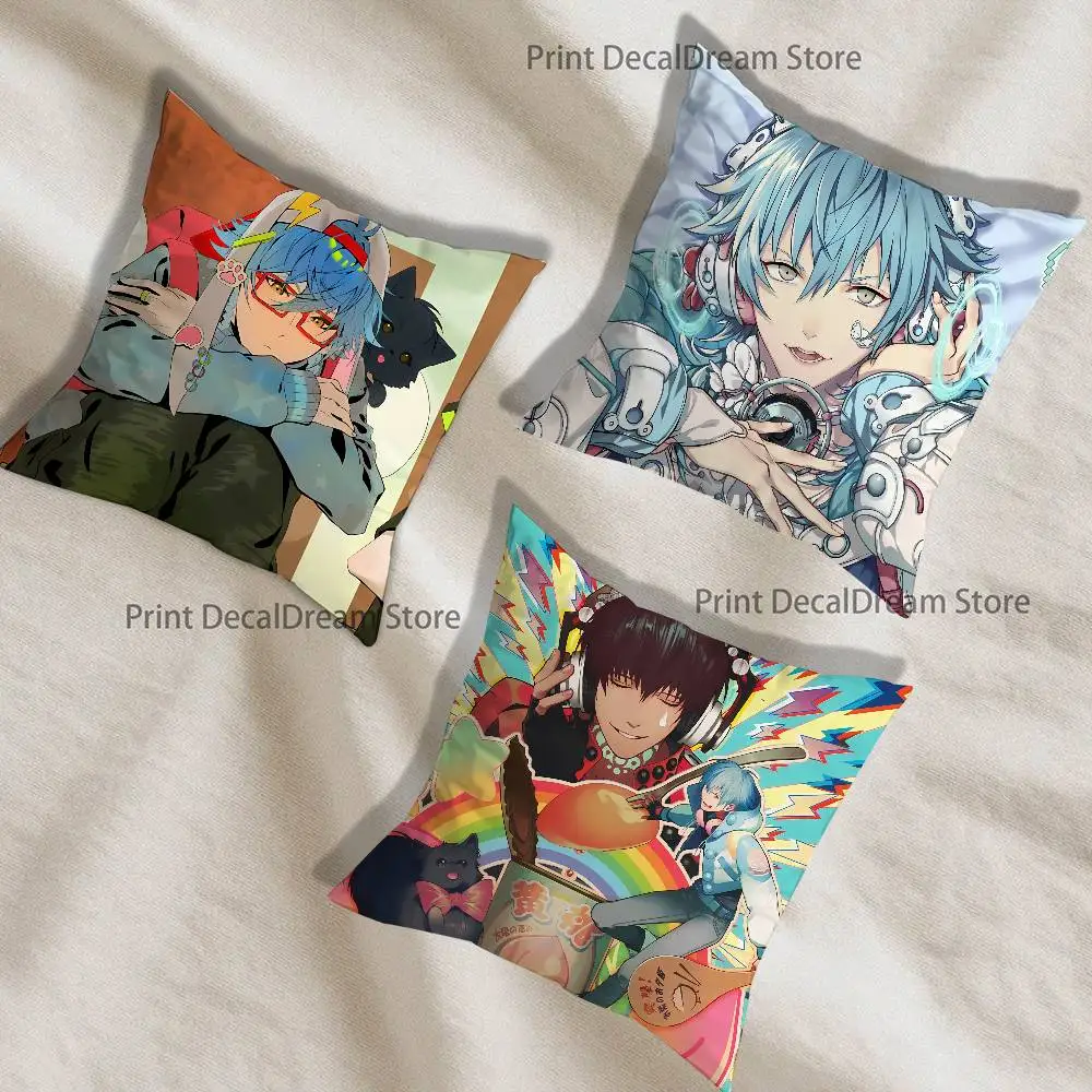

Aoba Seragaki D-DRAMAtical Murder Pillow Case For Sofa Decor Car Office Room Printing Cushion Cover Decorations and Protector