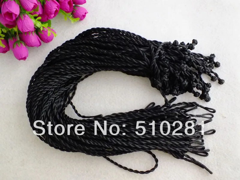 100pcs  18inches 3mm Black Silk Nylon Cord Fit Necklace Cord Making