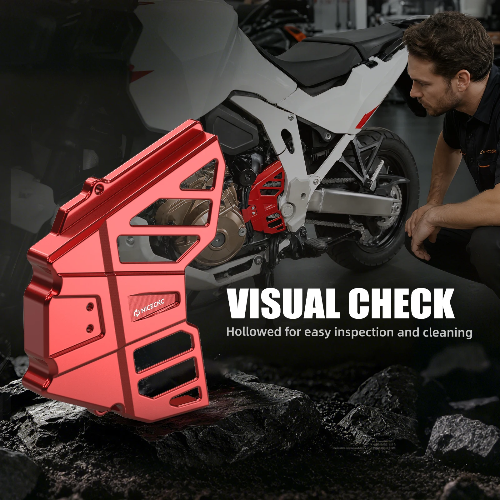 Für Honda CRF1100L Africa Twin Adventure Sports Africa Twin CRF1100L 2020-2025 Vorderer Kettenradschutz CRF1000L Africa Twin ADV – Detail 15