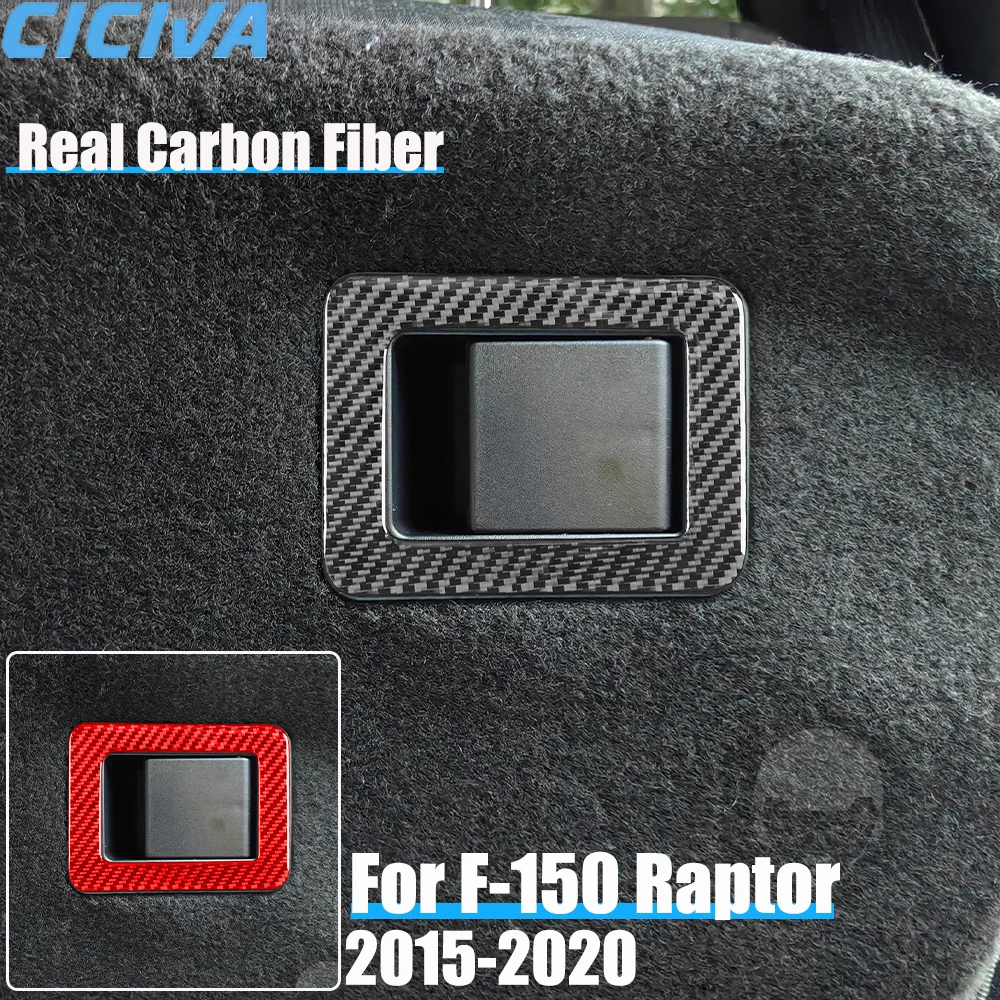 

Real Carbon Fiber Car Accessories Rear Seat Adjustment Decorative Trim Cover Soft Sticker For Ford F150 SVT Raptor 2015-2020