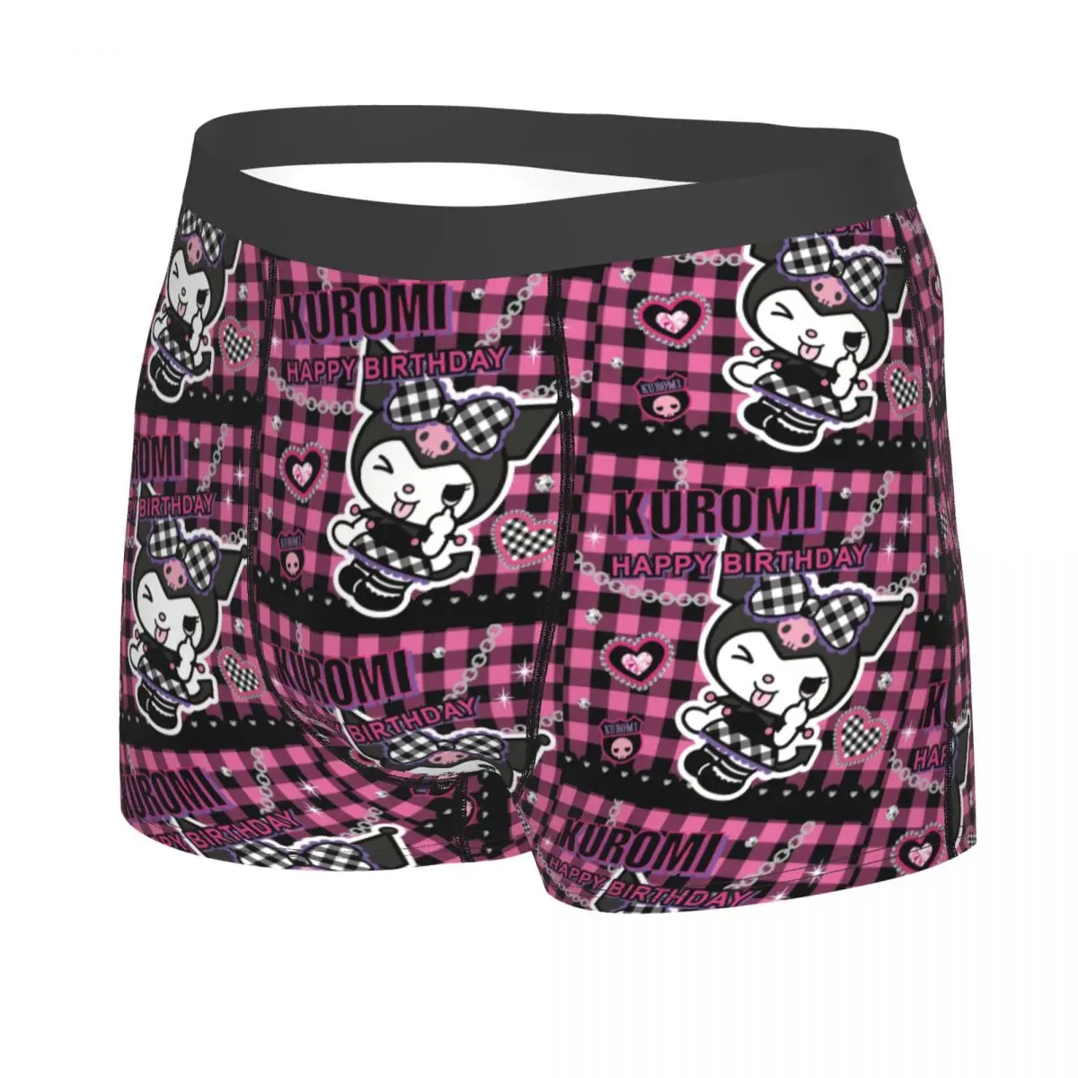 Custom Kuromi Sanrio Anime Underwear Men Print Boxer Briefs Shorts Panties Breathable Underpants