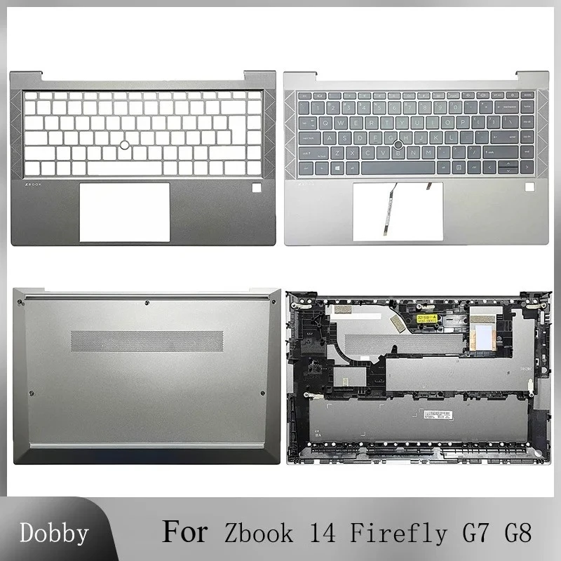 

New For Zbook 14 Firefly G7 G8 Laptop Palmrest Upper Cover Top Backlight Keyboard Case Bottom Base Shell M07137-001 6070B1708202