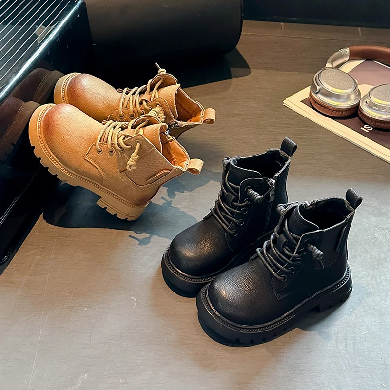 

2025 Autumn New Children's Shoes Soft Sole Boots Girl Autumn And Winter Children's Boots Girl Boots