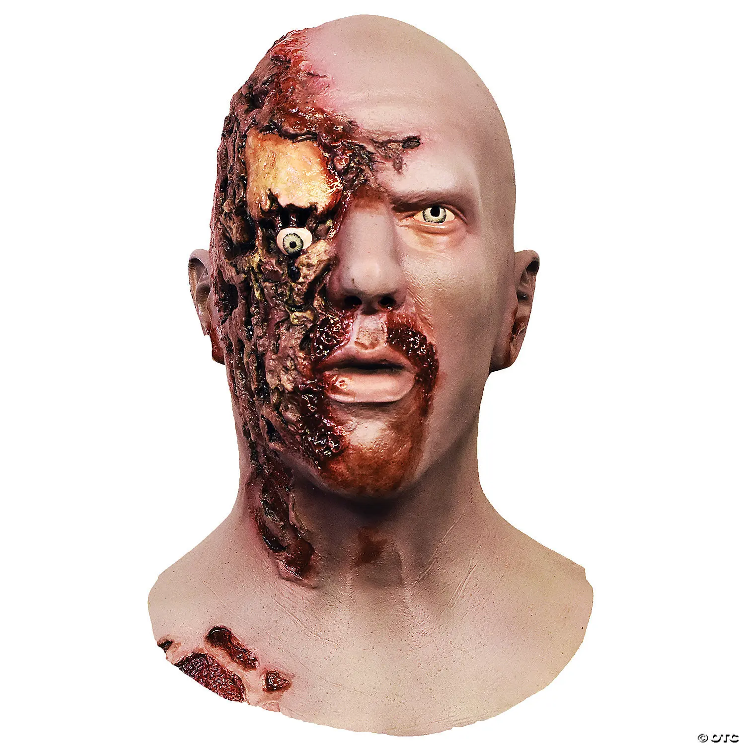 

Zombie mask at the Living Dead Dawn Airport for Halloween horror zombie mask with a distorted face latex headgear cosplay mask