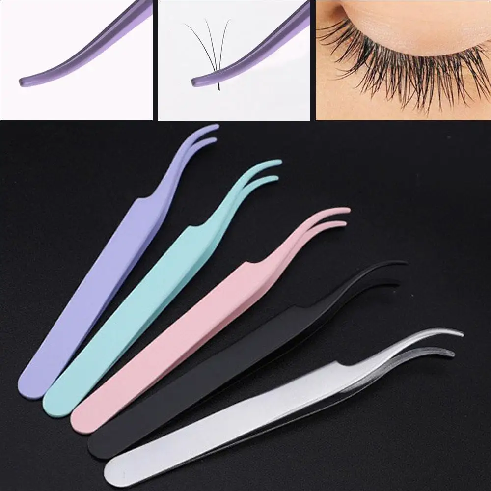 Eyelash Curved Tweezers Lash Extension Nippers Lash Applicator Lash Grafting Item Lash Picking Tool Ultra Fine Makeup Tool