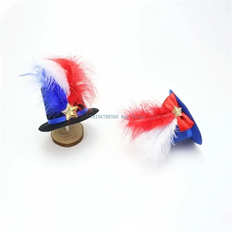 340D Kids Julycostume Top Hat Hairpin Julycostume Hair Clip Glittered Top Hat