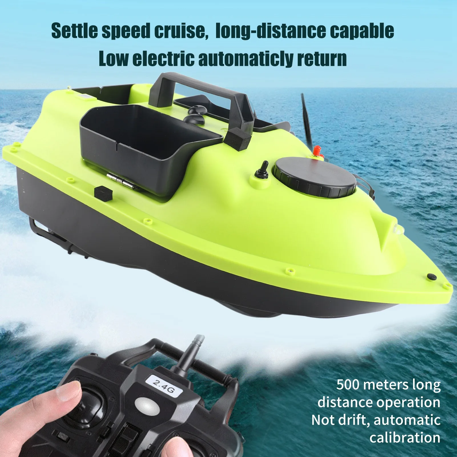 

Fishing Accessory Fishing Bait Boat GPS Wireless Fishing RC Boat 2KG Lure Load Range 500m Automatic Return D18B RC Fishing Boat