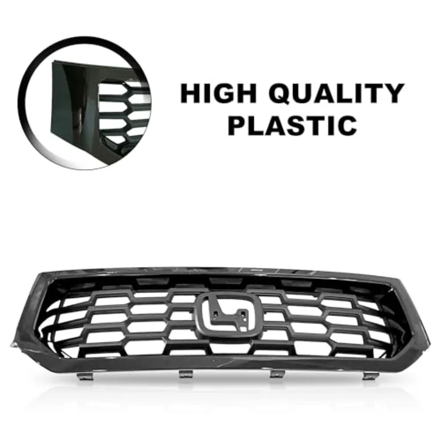 Glänzend schwarze Frontstoßstangengrill-Baugruppe für 2012 2013 2014, Honda Ridgeline, langlebiges Kfz-Außen-Upgrade für Enhanced Ve