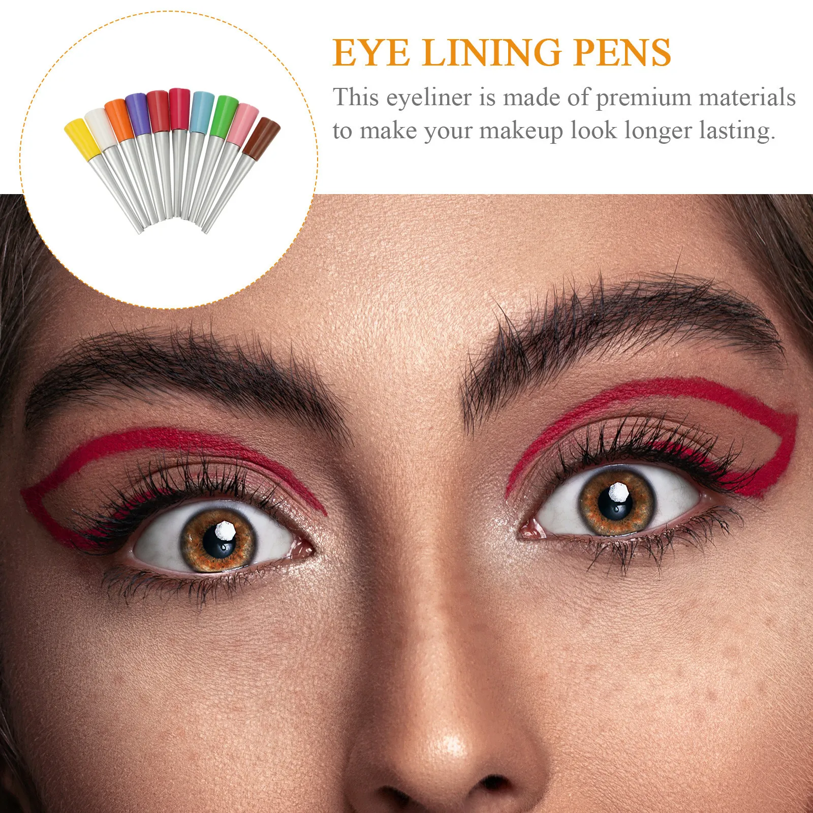 10 stuks waterdichte kleur vloeibare eyeliner pen langdurig zweetbestendig fijne punt soepel glijdend perfect cadeau voor vrouwen make-up