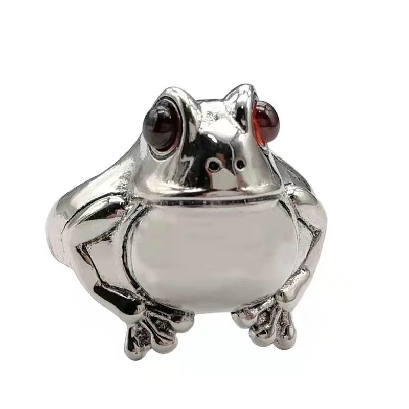 Creative Design Animal Retro Ring Adjustable Rings For Women Jewelry Animal Rings For Women Frog Toad Metal Wrap Ring Party Gift