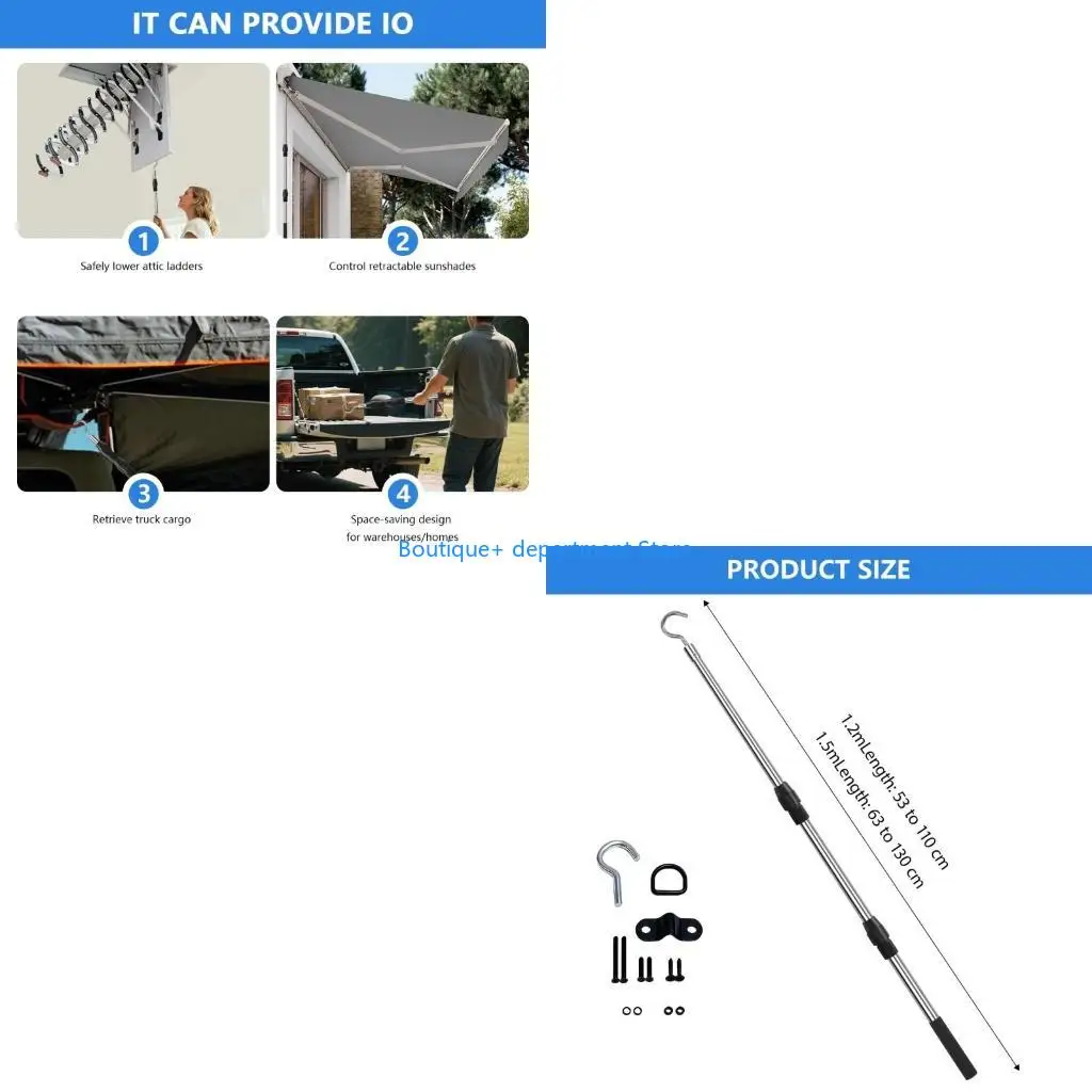 E1PD Multipurpose Garage Attic Ladder Pulley Replacement System Rusts Proof Steel Construction Compact Space Saving