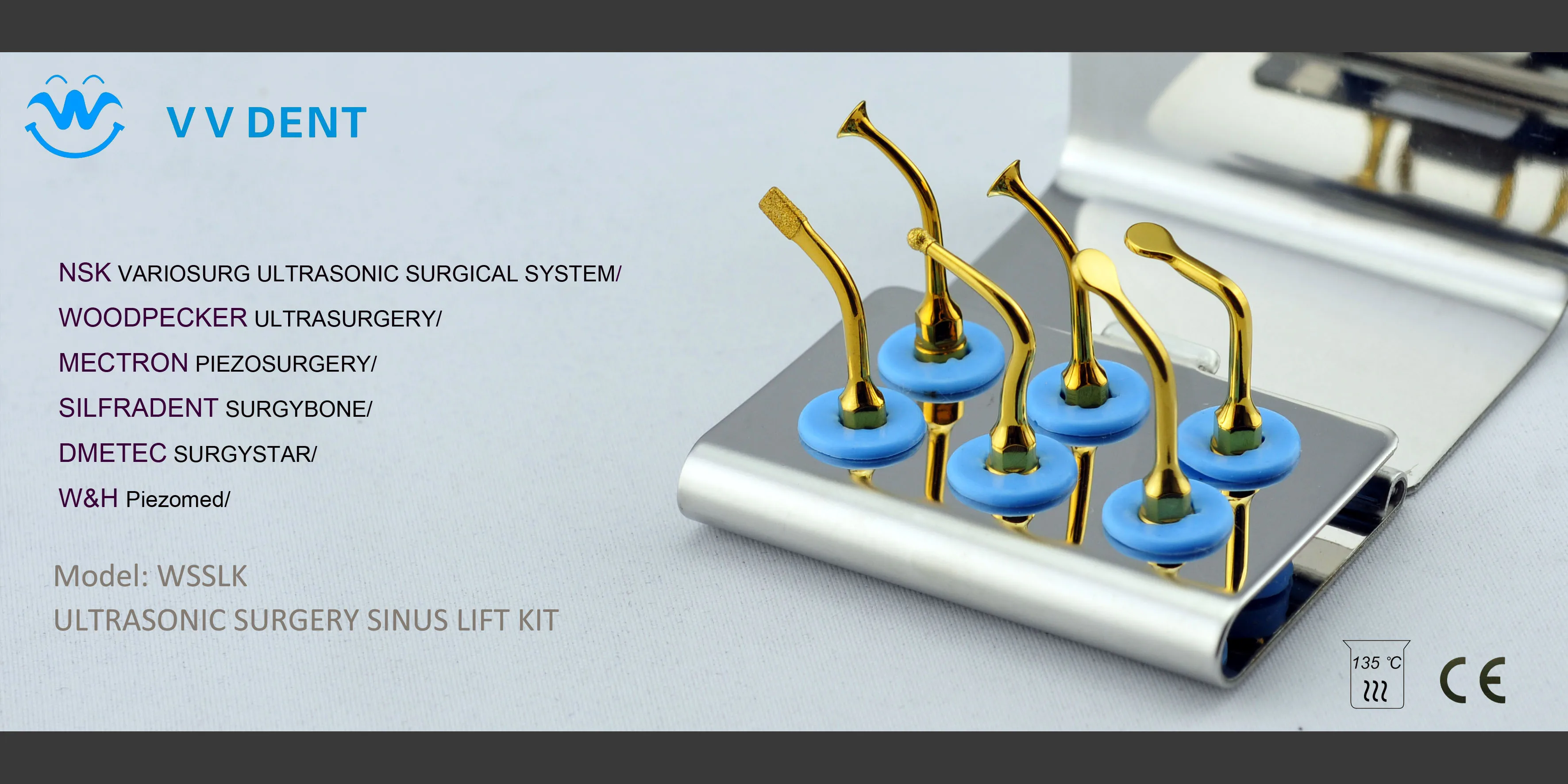 VVDental Piezosurgery Tips Kit Premium Ultraschall-Zahneinsätze mit gehärteter Metallstruktur für Woodpecker Mectron Einheiten Werkzeuge – Detail 7