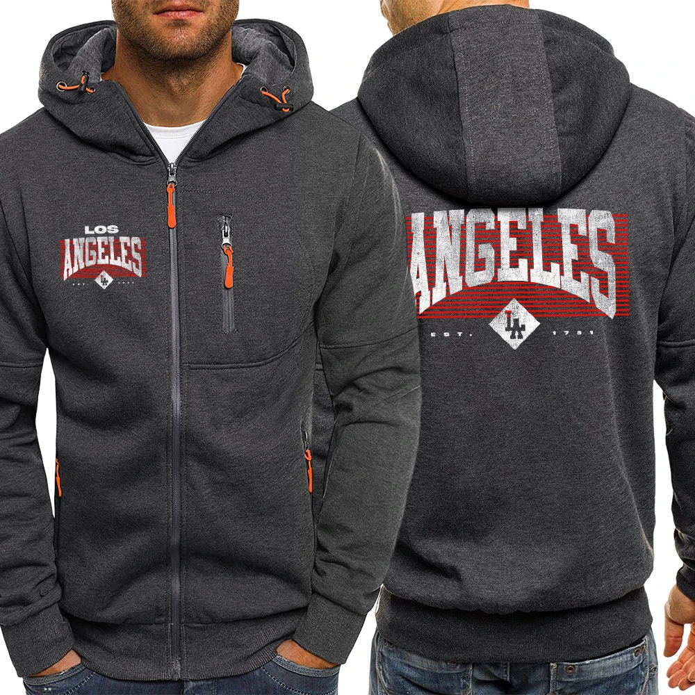 

Famous Cities In Usa Printing Zipper Jackets Male Fashion Fleece Pullovers Autumn Loose Hoodies Unisex Casual Retro Long Sleeve