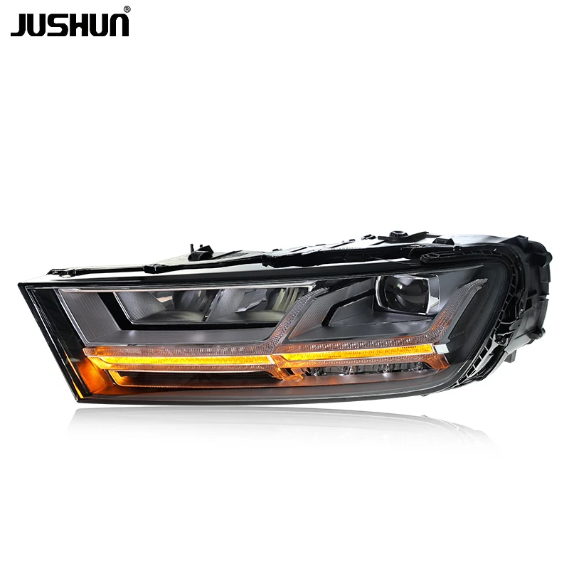 Car Upgrade LED Head Lamps Compatible Audi Q7 17-19 Dynamic Steering DRL Replacement Headlight Modification Parts