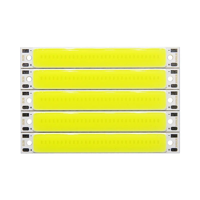 Vendita calda 3V 3.7V DC 60mm 8mm LED COB Strip 3W caldo freddo bianco blu rosso COB LED sorgente luminosa per lampada da lavoro per bicicletta fai da te