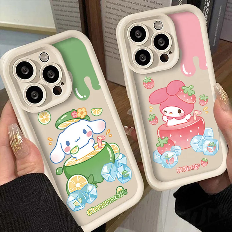 Cinnamoroll Melody Fruit Soft Silicone Case for Samsung Galaxy A55 A35 A25 A15 A05 A05S A24 A13 A23 A12 A22 A32 A52 A52S A72 A11