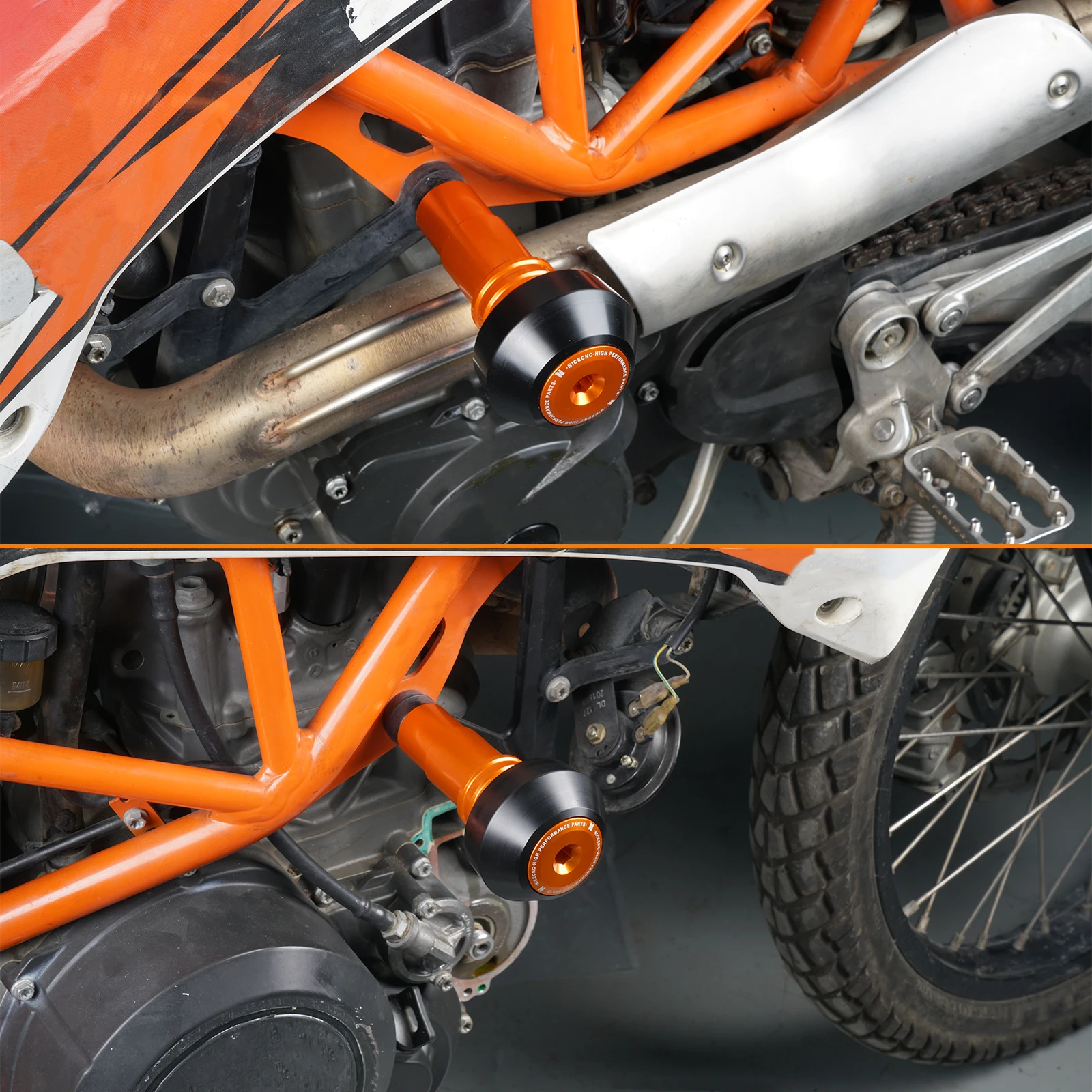 For 2008-2025 KTM 690 Enduro/R 690 SMC/R Engine Frame Sliders Crash Protectors for Husqvarna 701 SM 701 Enduro GasGas 700 ES/SM