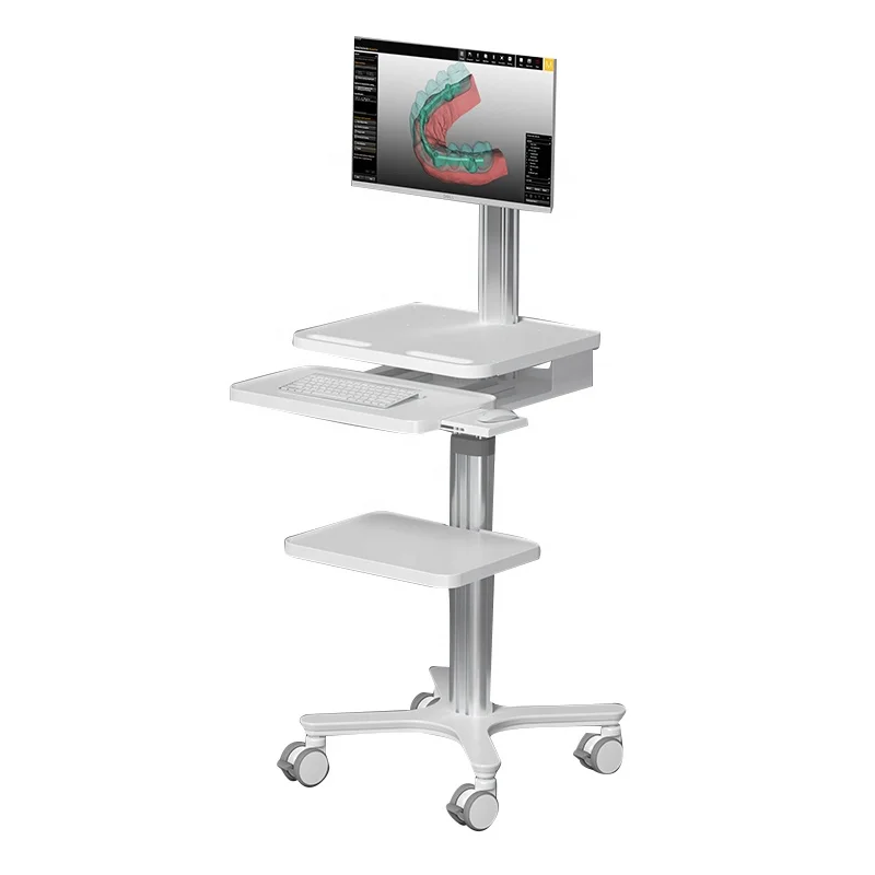 

Height Adjustable Mobile Computer Cart Medical Computer Nursing PC Computer Trolley