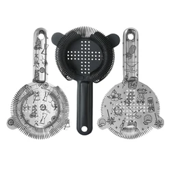 Stainless Steel Hawthorne Strainer Cocktail Bar Strainer with 2 Prongs 6.54