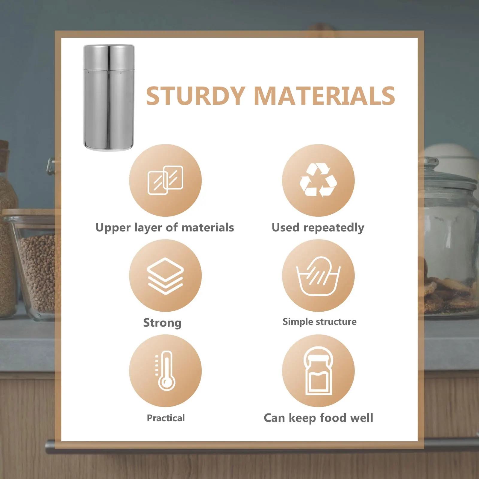 

Stainless Steel Tea Jars Airtight Home Tea leaf Metal Cans Boxes 304 Packaging Canister Storage Container Silver Sealed