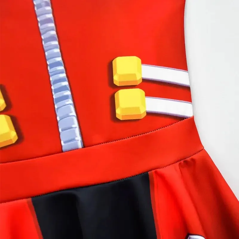 Nuovo AKids Ragazze Sonic Eggman Anime Cartoon Maglia Ruffle Dress Bag Set Outfit Natale Halloween Costume Cosplay 2025 AA