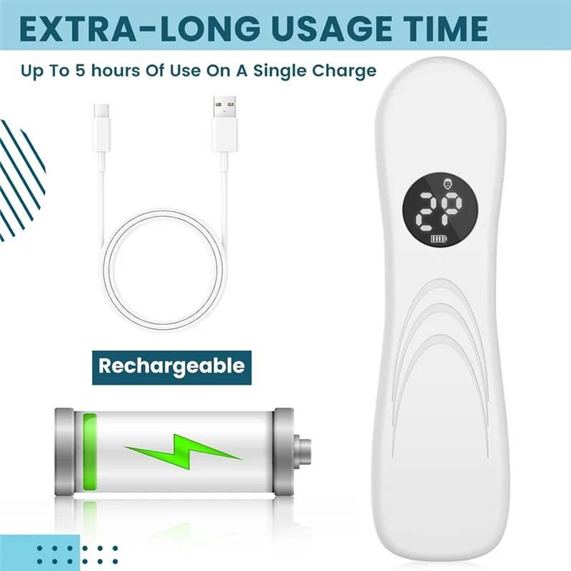 A76G-Rechargeable Electronic Ear Dryer, For Adult And Kids, Ear Water Remover, Warm Air Ear Care Device With 3 Replacement Tips