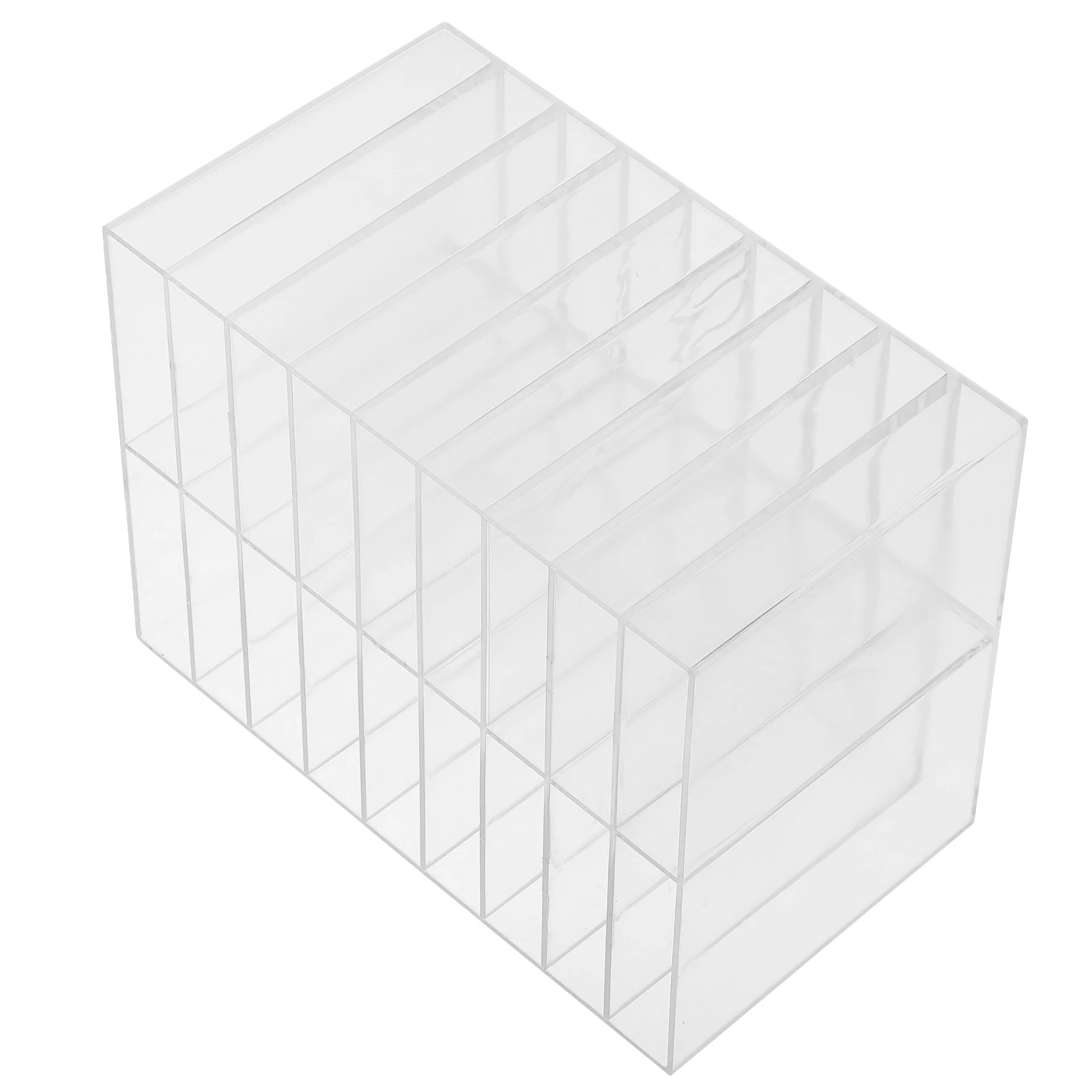 

Transparent 18 Grid Marker Pen Storage Rack Large Capacity Desk ganizer for School Office Travel Students Teachers Pen Box