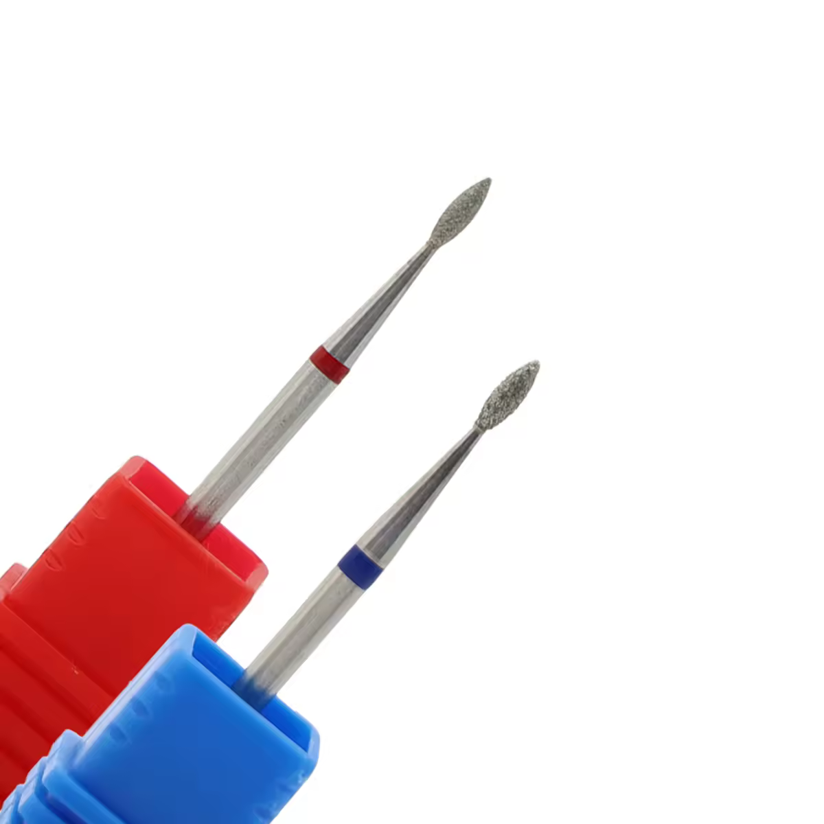 Punta da trapano per unghie pulita per cuticole con cono di fiamma 3/32'', punta per unghie diamantata in carburo di sicurezza professionale per pelle morta per cuticole