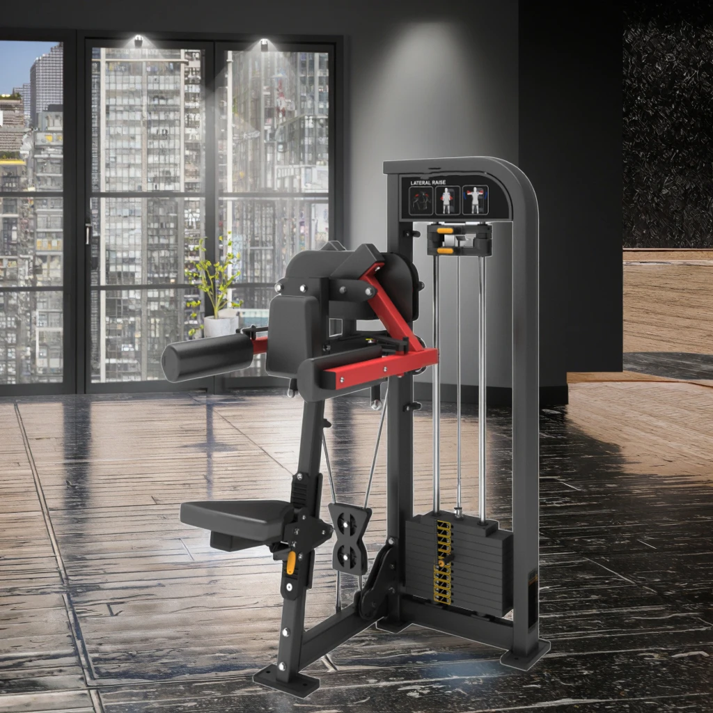 Kommerzielle Fitnessgeräte, Pin-Last-Auswahl, Maschinen zur seitlichen Erhöhung der sitzenden Schulterseiten