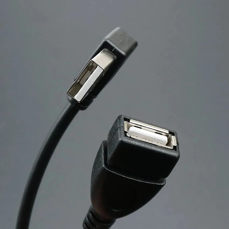 1PCS USB 2.0 A Male to Female 90 Angled Connector Extension Adaptor cable male to female Adapter Black cable Conversion Line