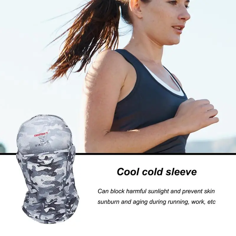 Sports Cooling Arm Sleeves Breathable Ice Silk Sleeves Outdoor Cooling Arm Cover Block UVA And UVB Rays Summer Face Bandana