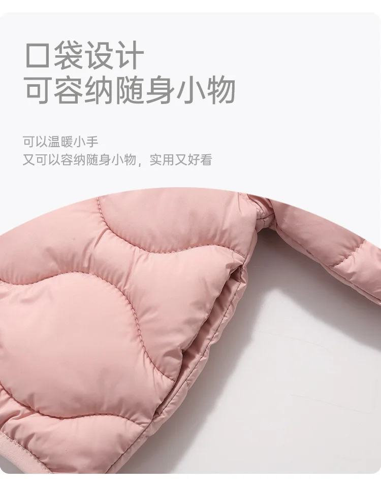 Winterjacke für Mädchen, gefütterte Brotjacke, Kapuzenjacke für Jungen, weiche, bequeme Streetwear für Kinder, Alltagskleidung für die Schule, lässige Kinderbekleidung. – Detail 4