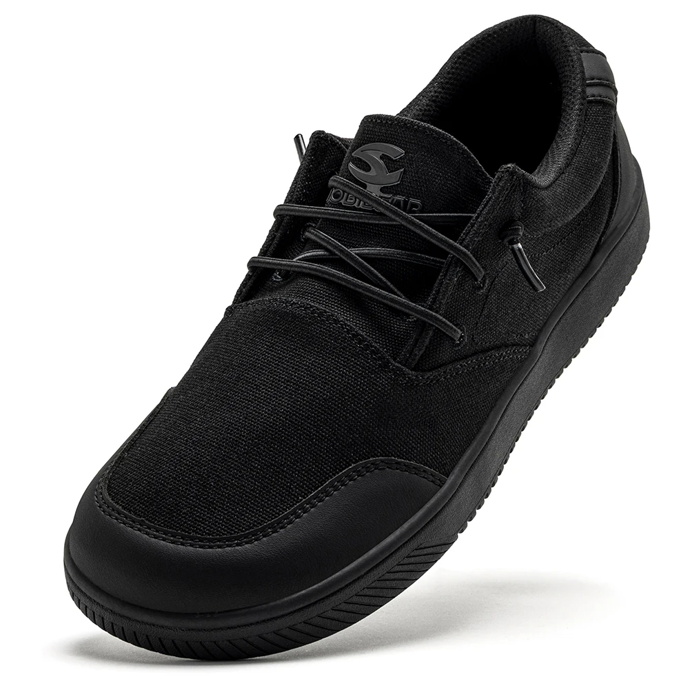 HOBIBEAR Unisex Barefoot Loafers Shoes Wide Toe Canvas Lightweight Sneakers Non Slip Casual Comfortable Boat Shoes