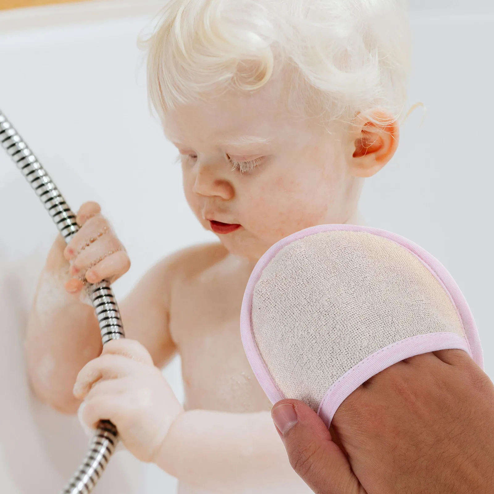 Esponja de Banho para Bebês em Fibra de Bambu Reutilizável, Toalha Hipoalergênica Macia para Recém-Nascidos e Crianças com Pele Sensível, Luva de Limpeza Suave