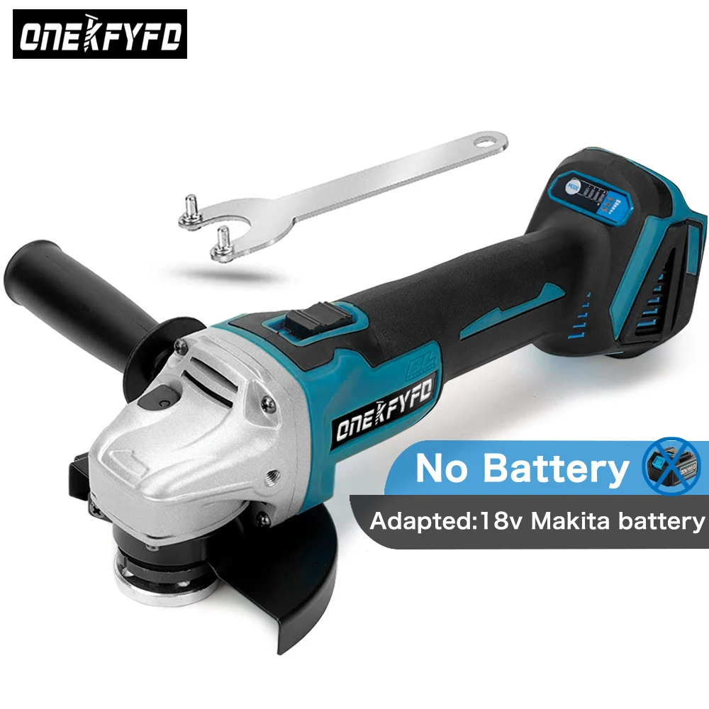 Brushless Cordless Elétrica Impacto Angle Grinder, DIY corte, máquina de polimento, ferramentas para Makita, 18V, sem bateria, 125 milímetros