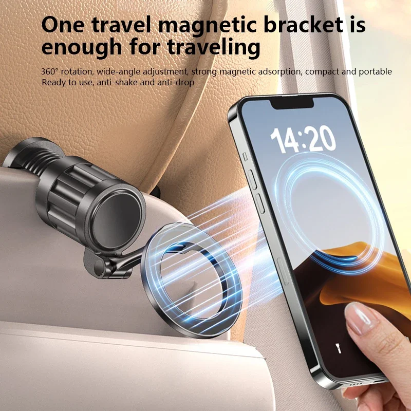

Универсальный магнитный держатель для телефона, предметы первой необходимости для путешествий, регулируемое гибкое вращение, крепление для телефона в самолете, сиденье, подставка для телефона