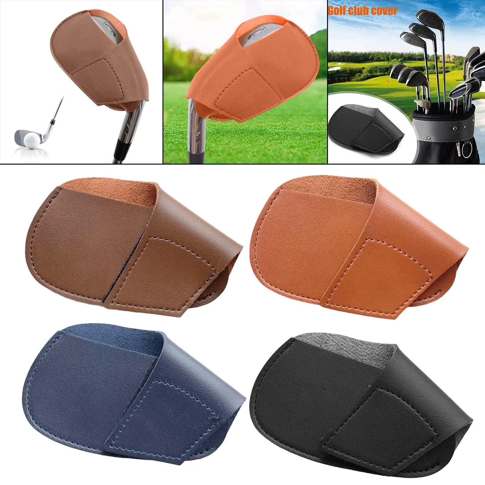 Golf , Golf Iron Outer Cover Golf Cover PU Leather Golf Iron Protective Headcover with